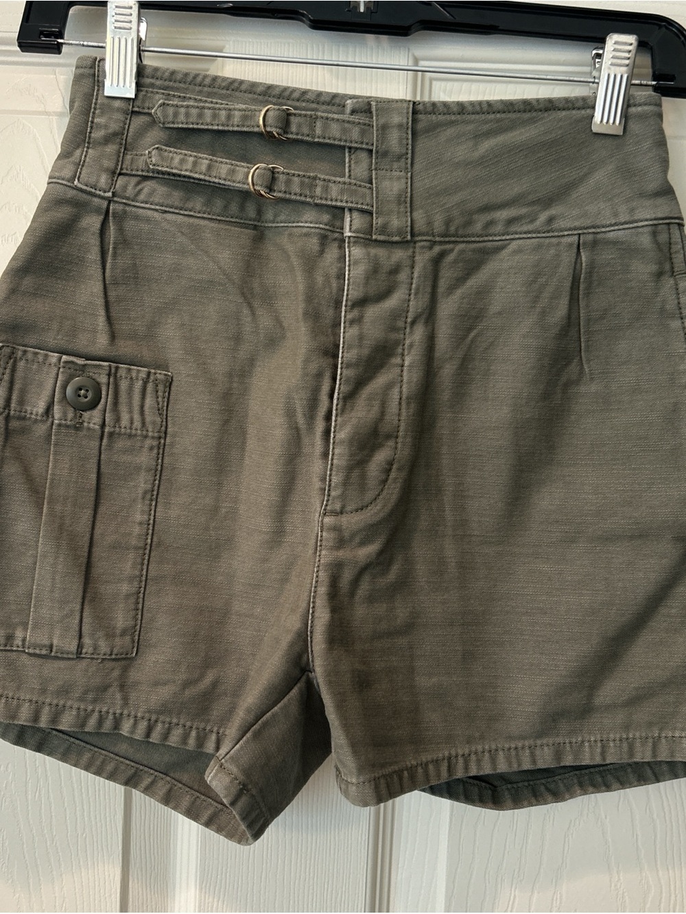 Frame Denim Olive Utility Cargo Shorts